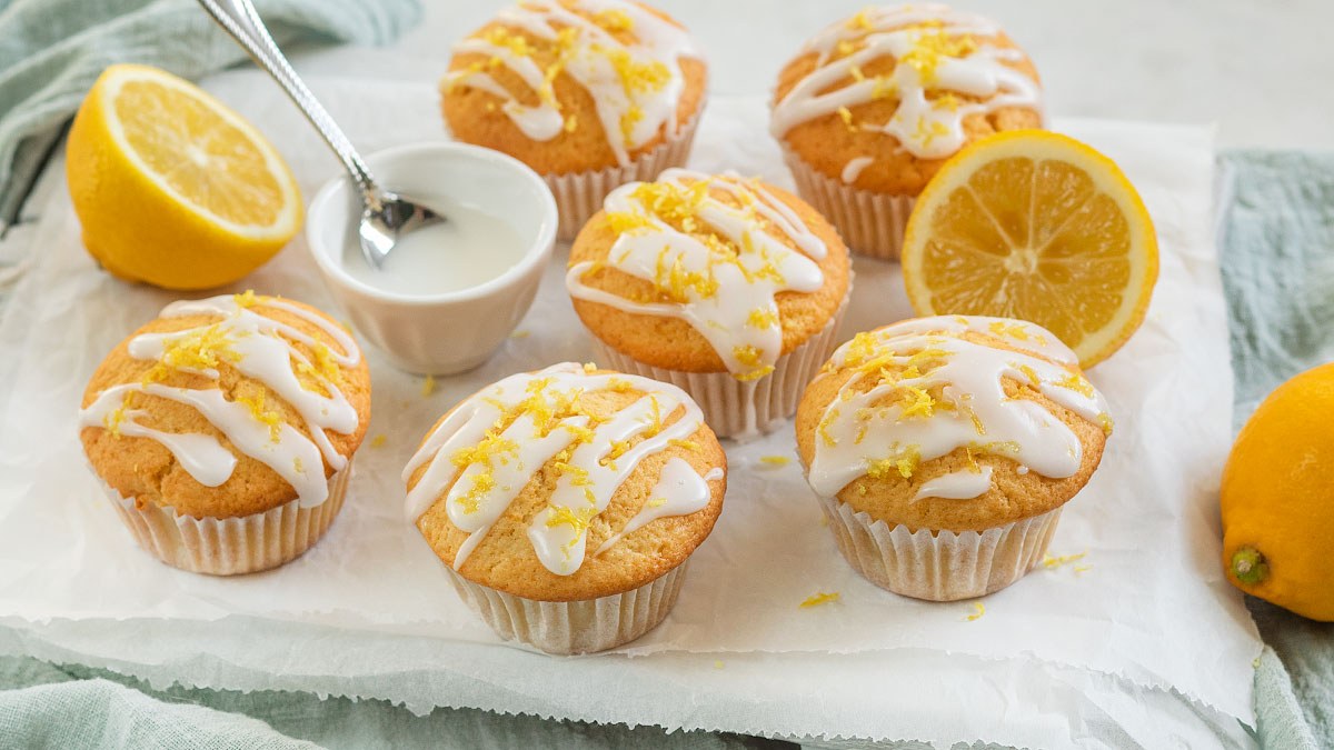 Frisse citroenmuffins
