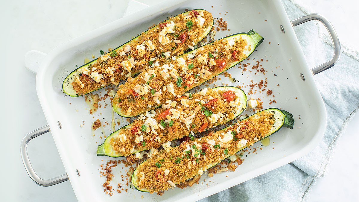 Gevulde courgette met feta