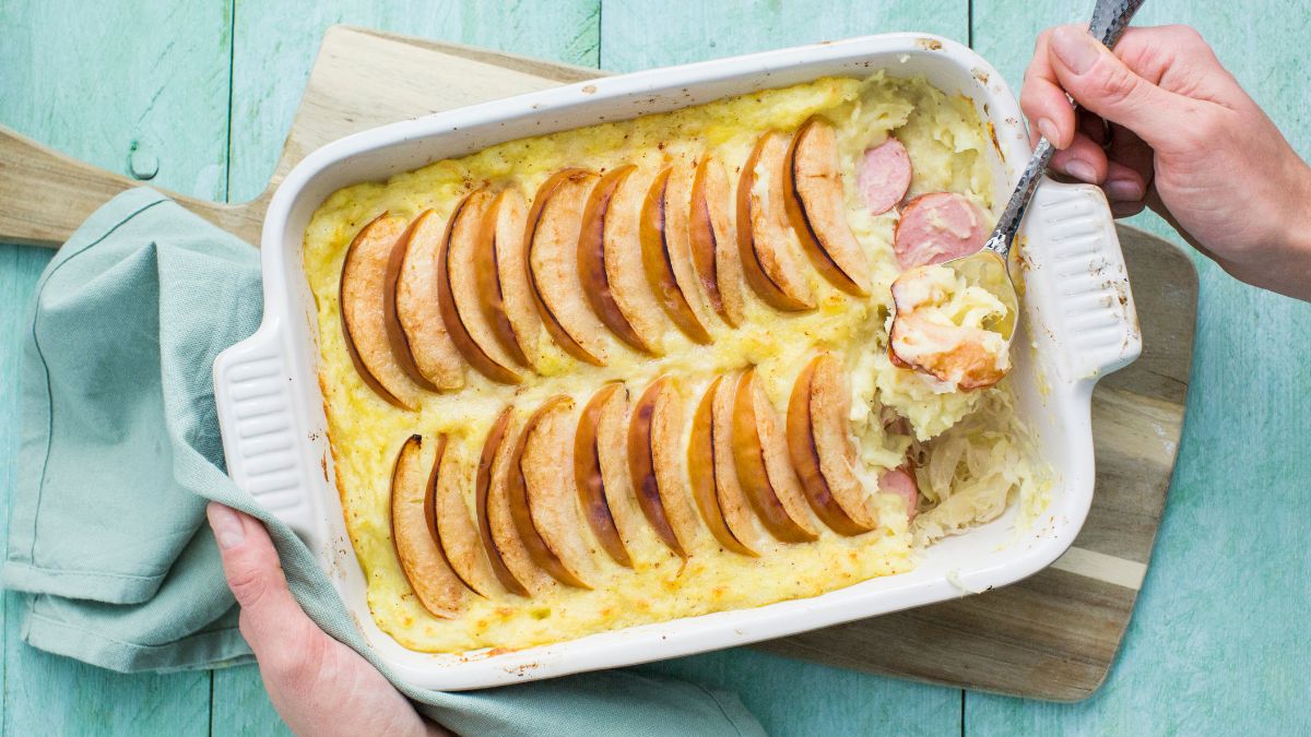 Zuurkool ovenschotel