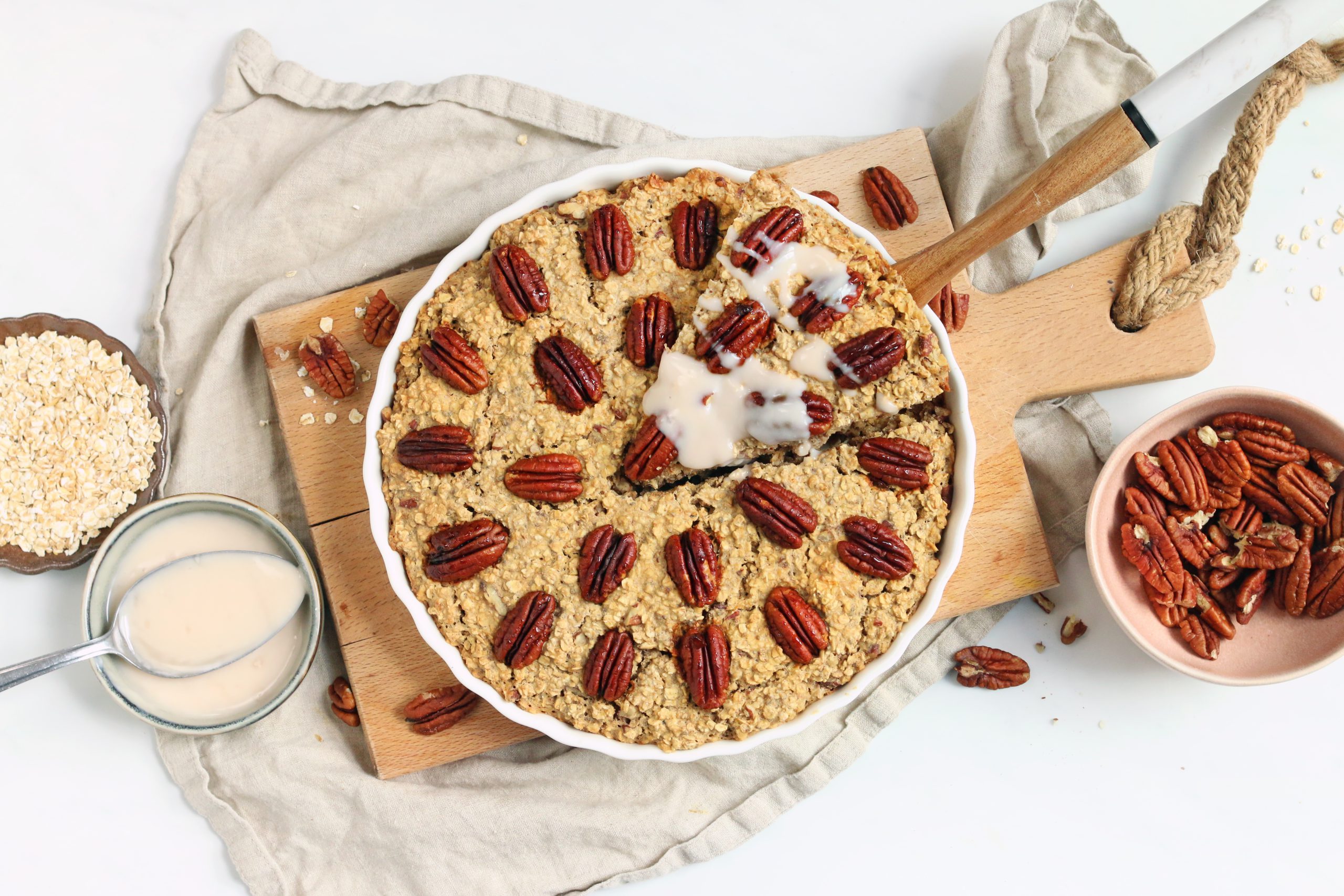 Pecan pie baked oats