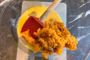 Zoete aardappel muffins stap 1