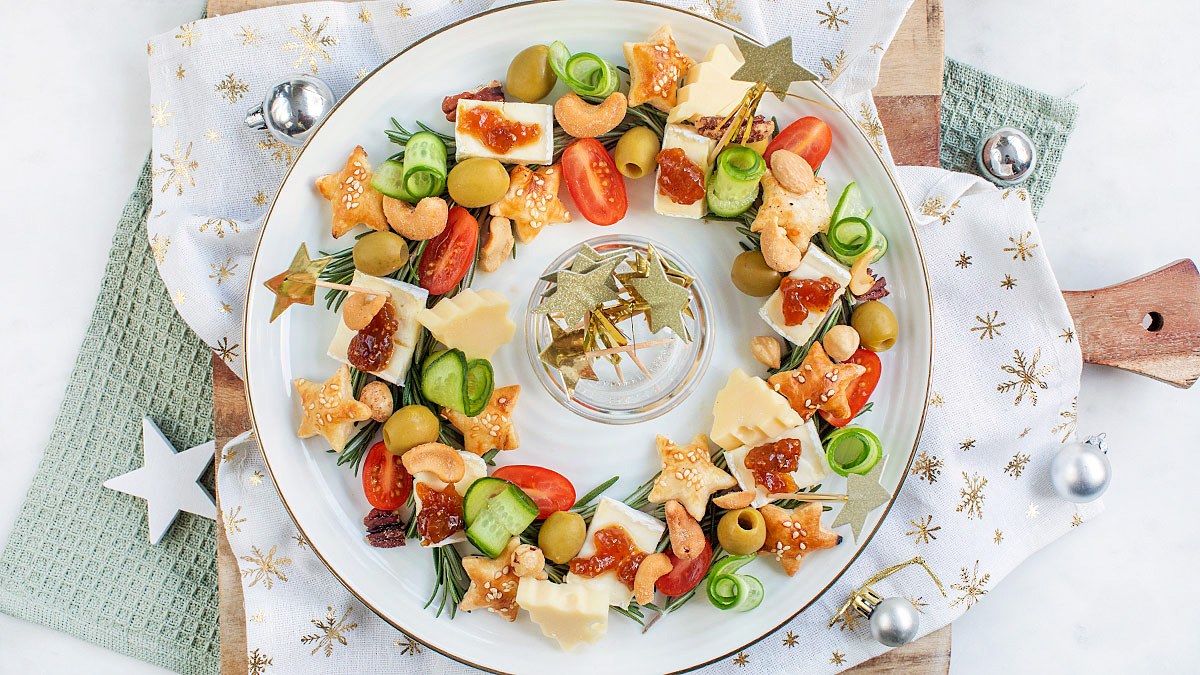 Borrelkrans voor kerst