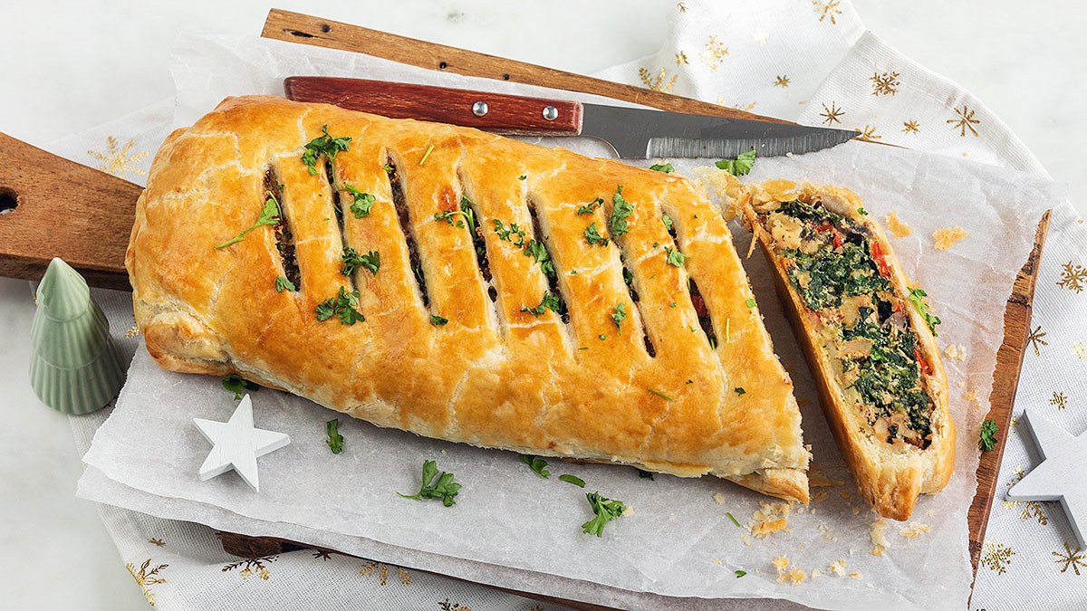 Groentestrudel met spinazie