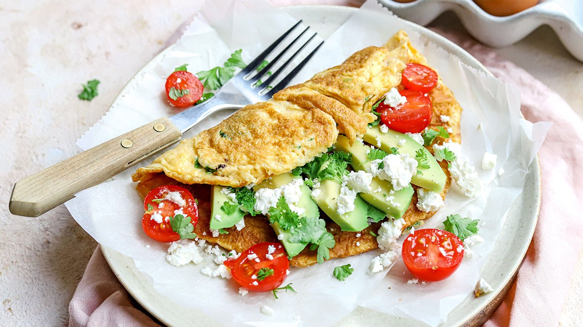 Omelet met avocado