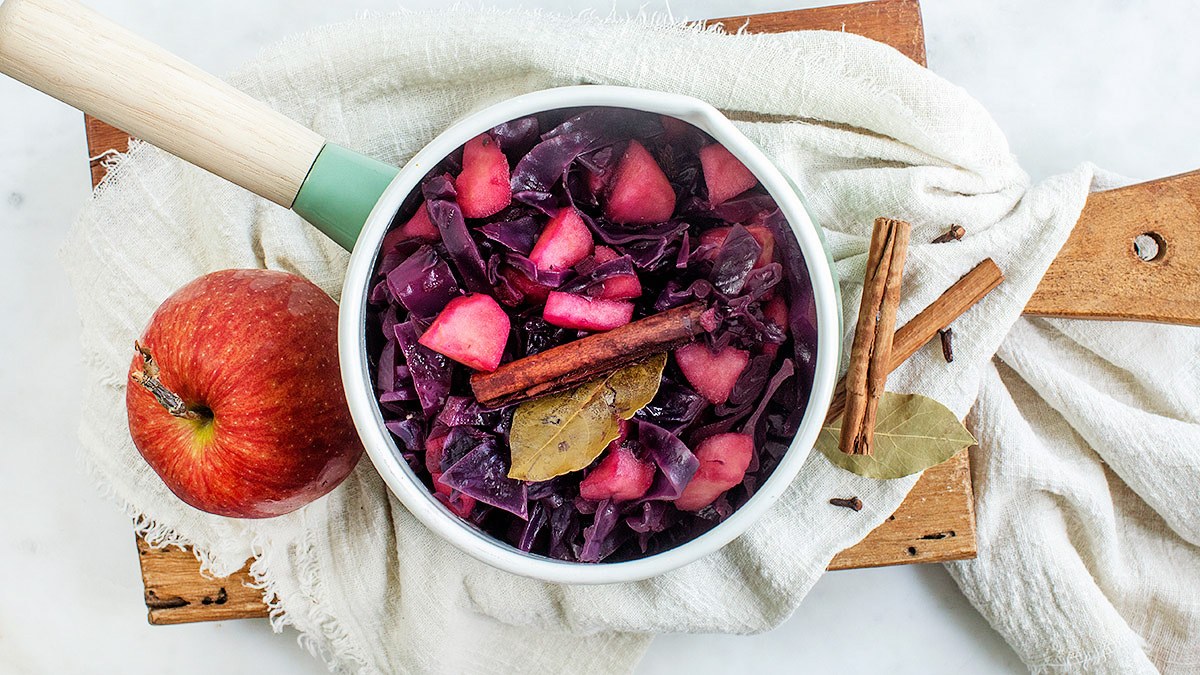 Rode kool met appel