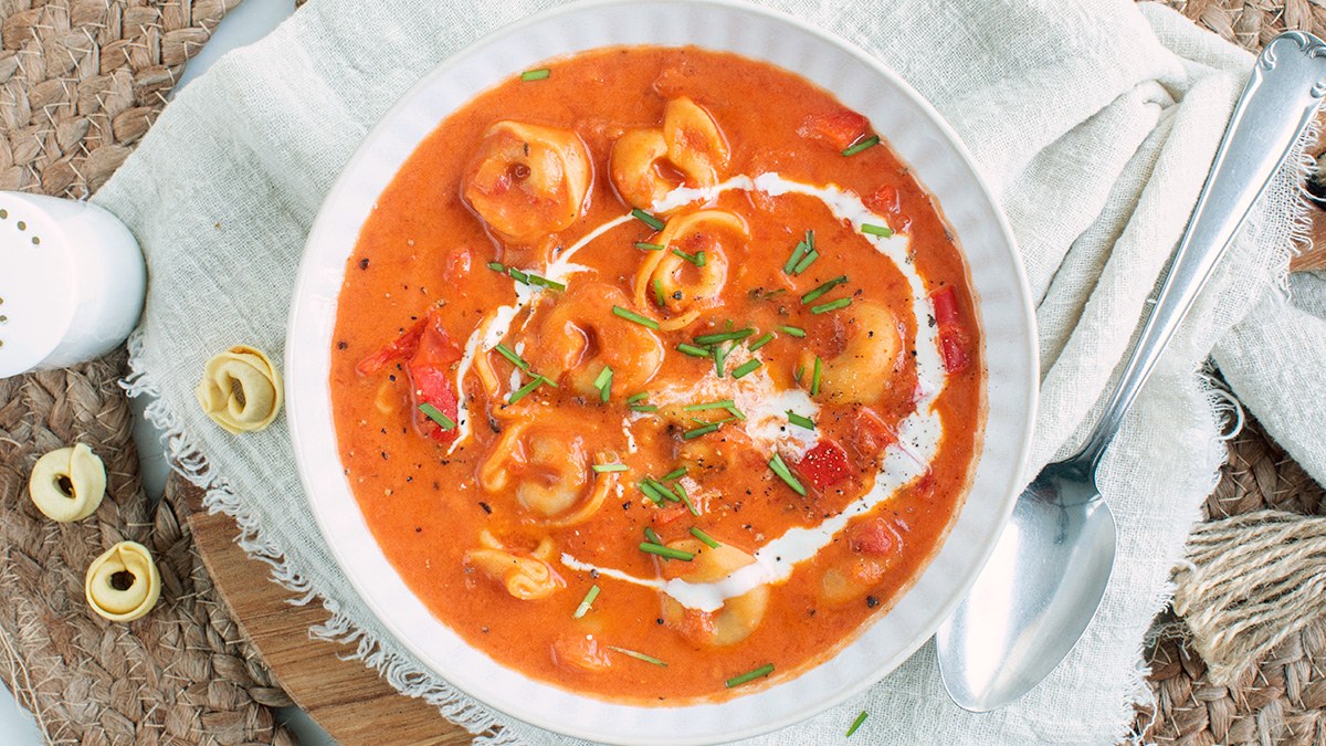 Verse tortellini soep