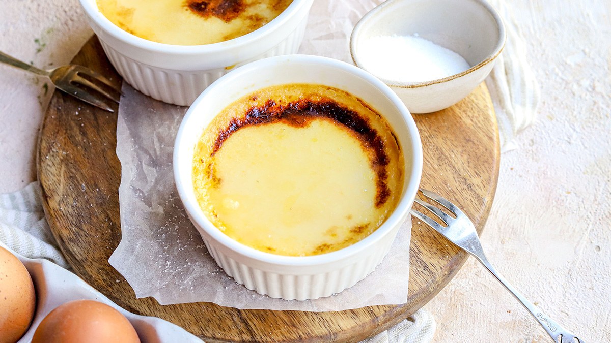 Lactosevrije crème brûlée