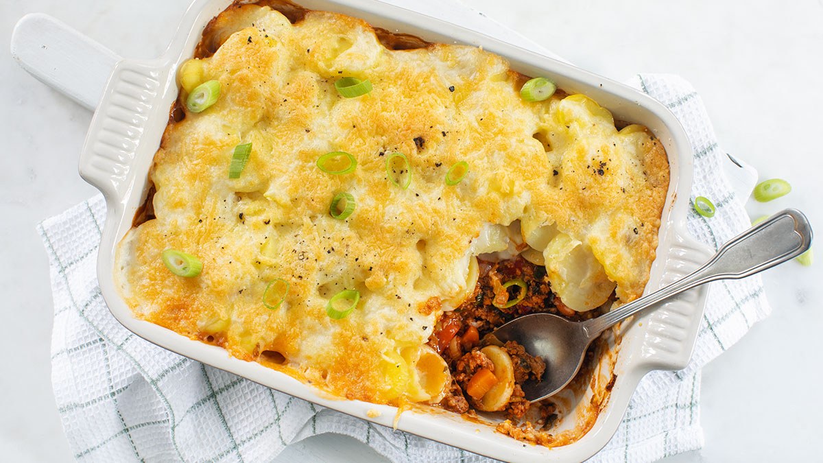 Ovenschotel met gehakt en aardappel