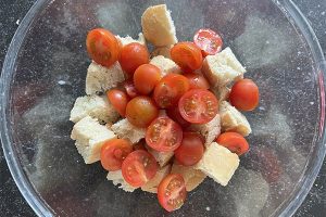 Panzanella groene asperge stap 1