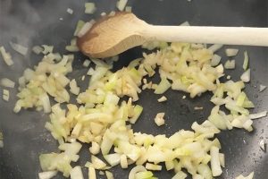 Vegetarische risotto stap 2