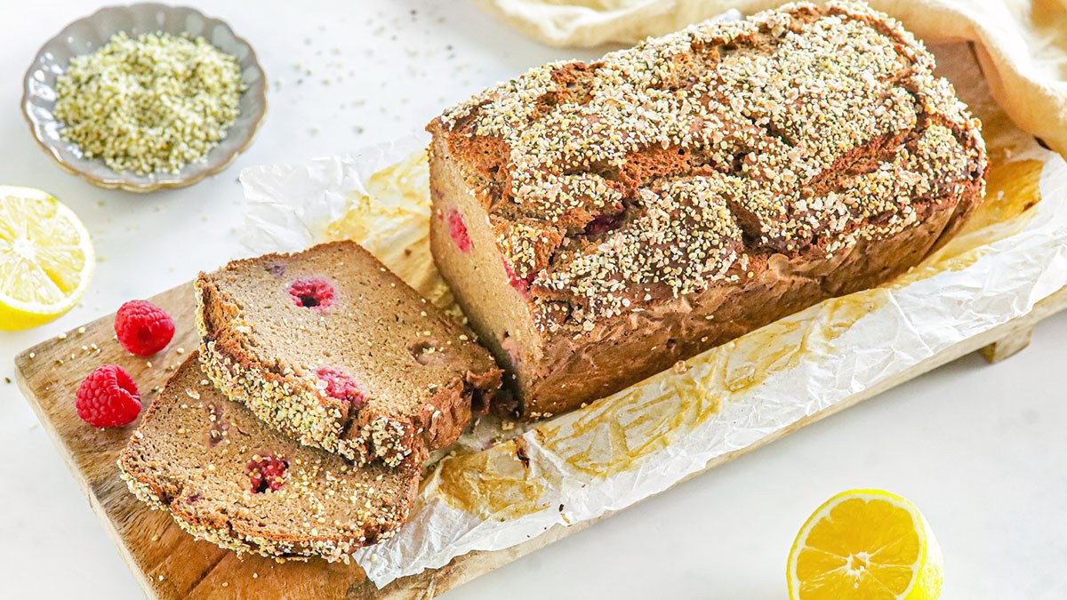 Gezonde cake met frambozen