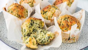 hartige muffins spinazie