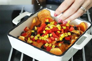 Zoete aardappel nacho's stap 5