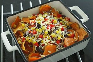 Zoete aardappel nacho's stap 6