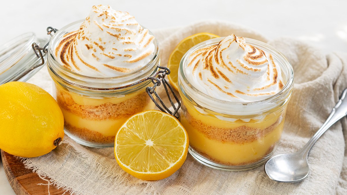 Citroen meringue in glaasje