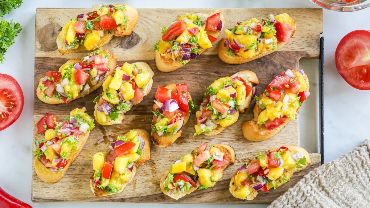 Bruschetta met mango salsa