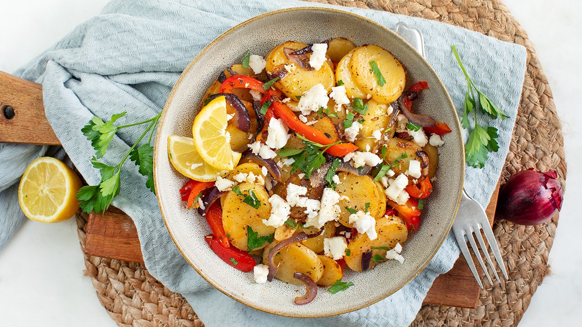 Griekse aardappels met feta