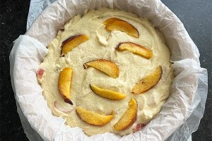 Makkelijke perziktaart stap 6