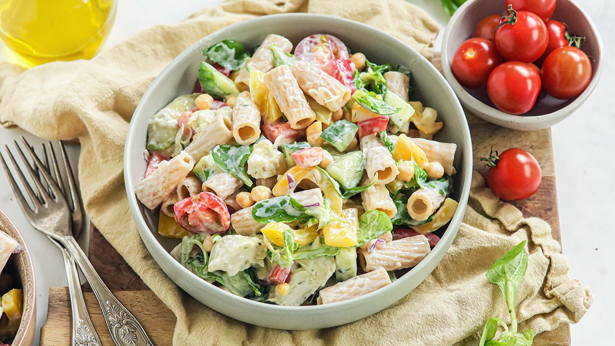 Romige artisjok pastasalade