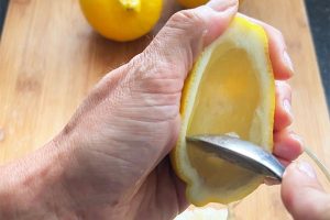 Gevulde citroenen met ijs stap 1