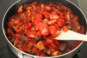 Pasta met aubergine stap 3