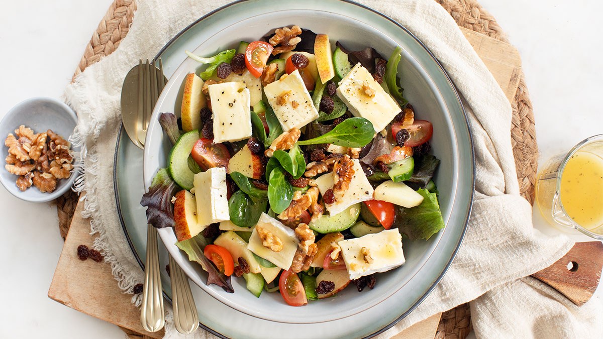 Salade met brie en walnoten