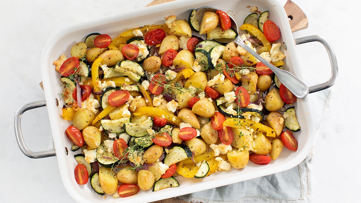 Groenten uit de oven met feta