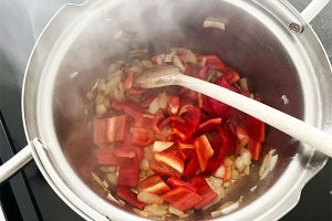 paprika courgettesoep stap 1