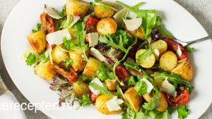 salade met geroosterde aardappels
