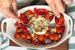 pasta met gebakken feta stap 4