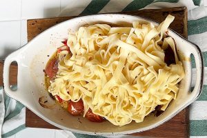 pasta met gebakken feta stap 5