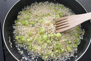 Saffraan risotto stap 2