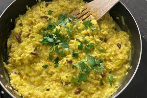 Saffraan risotto stap 5