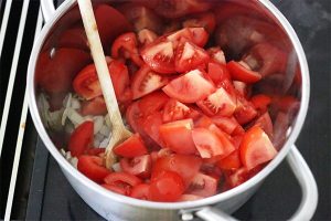 tomatensoep met balletjes stap 2