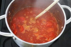 tomatensoep met balletjes stap 4