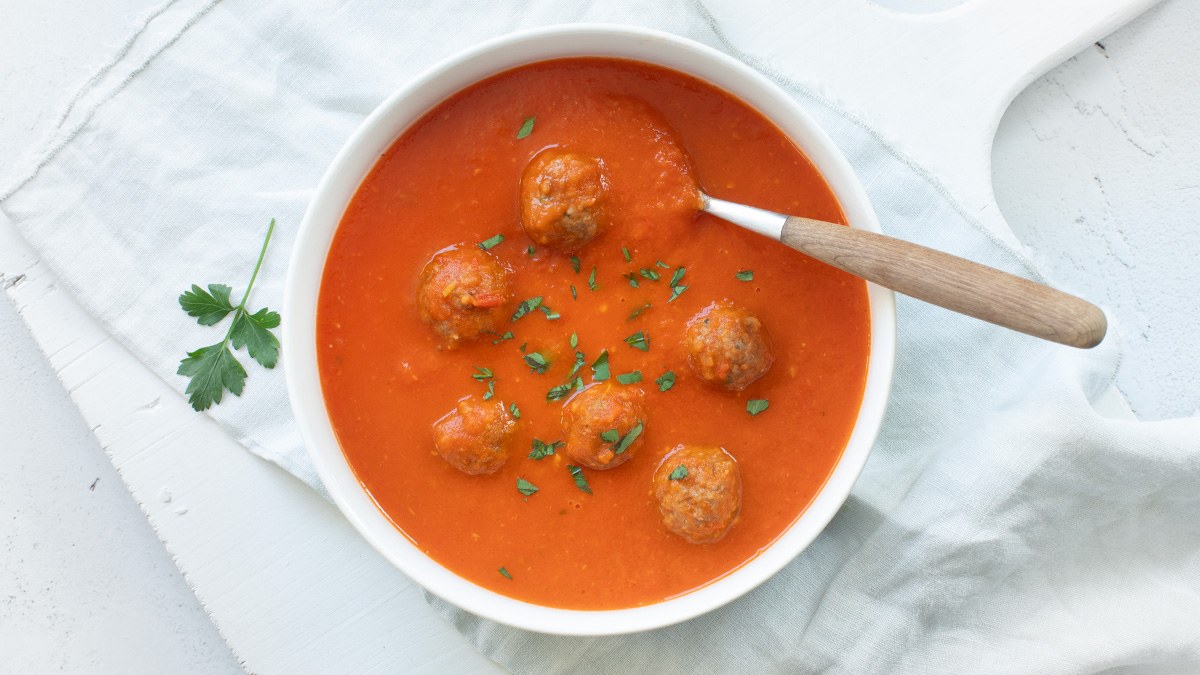 Tomatensoep met balletjes