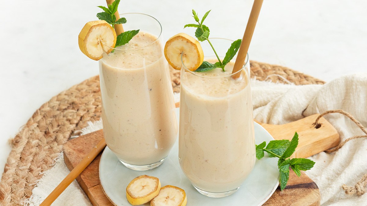 Smoothie banaan en yoghurt