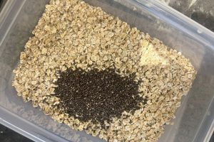 cheesecake overnight oats stap 1