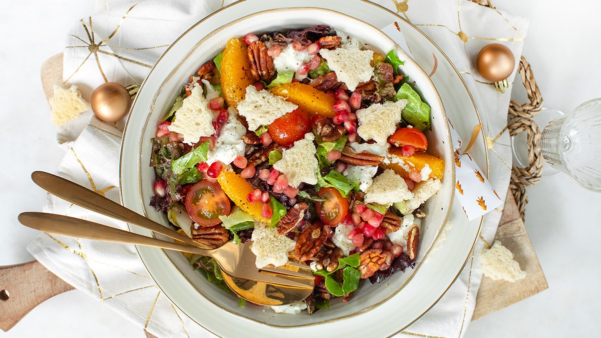 Feestelijke Kerst salade