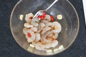 Pasta met garnalen en knoflook stap 2