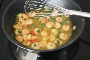 Pasta met garnalen en knoflook stap 3