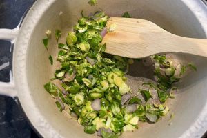 spruitjes risotto stap 2