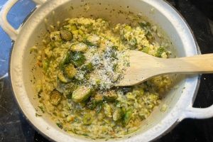 spruitjes risotto stap 3