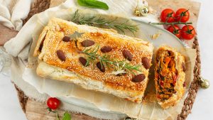 Wellington bladerdeeg met zoete aardappel