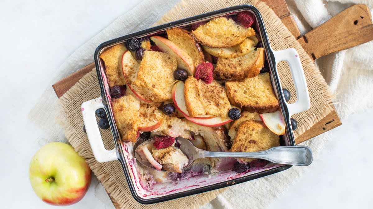 Broodpudding met appel