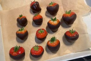 aardbeien met chocolade stap 2