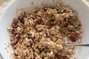 Granola gezoet met banaan stap 5
