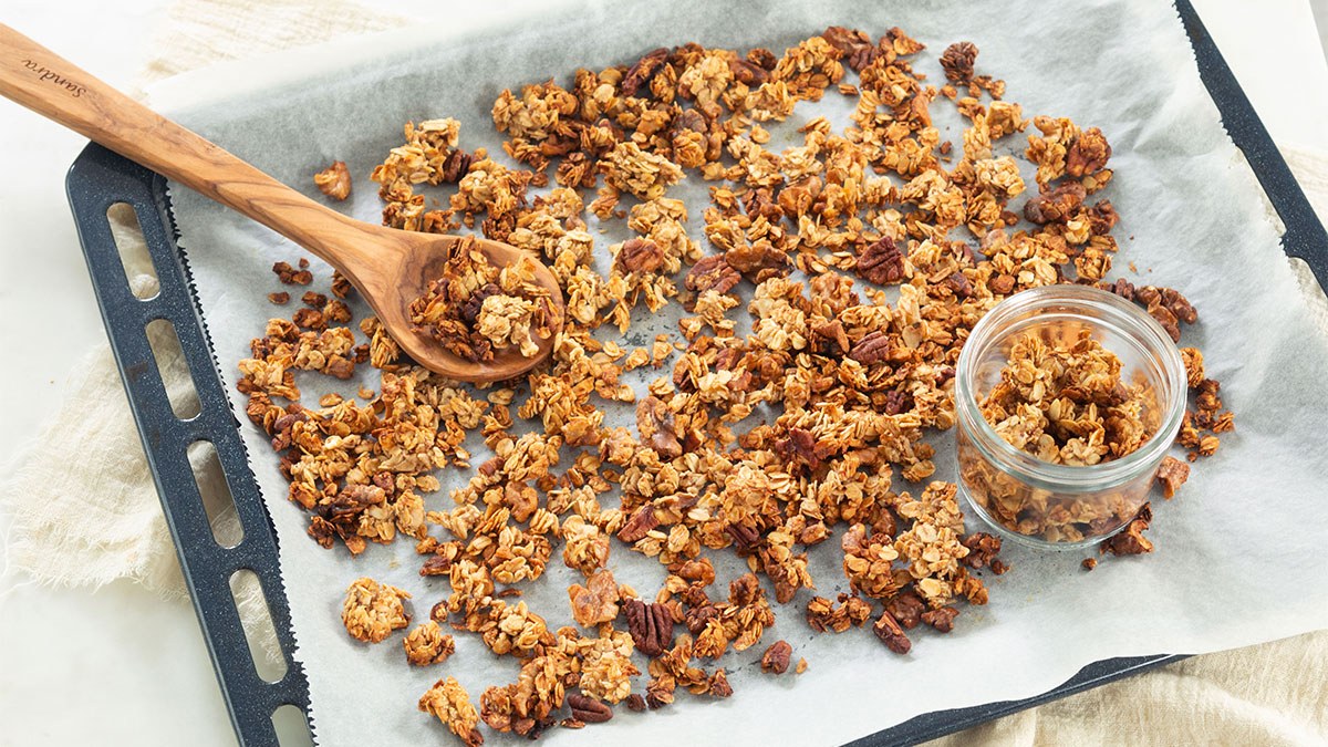 Granola gezoet met banaan