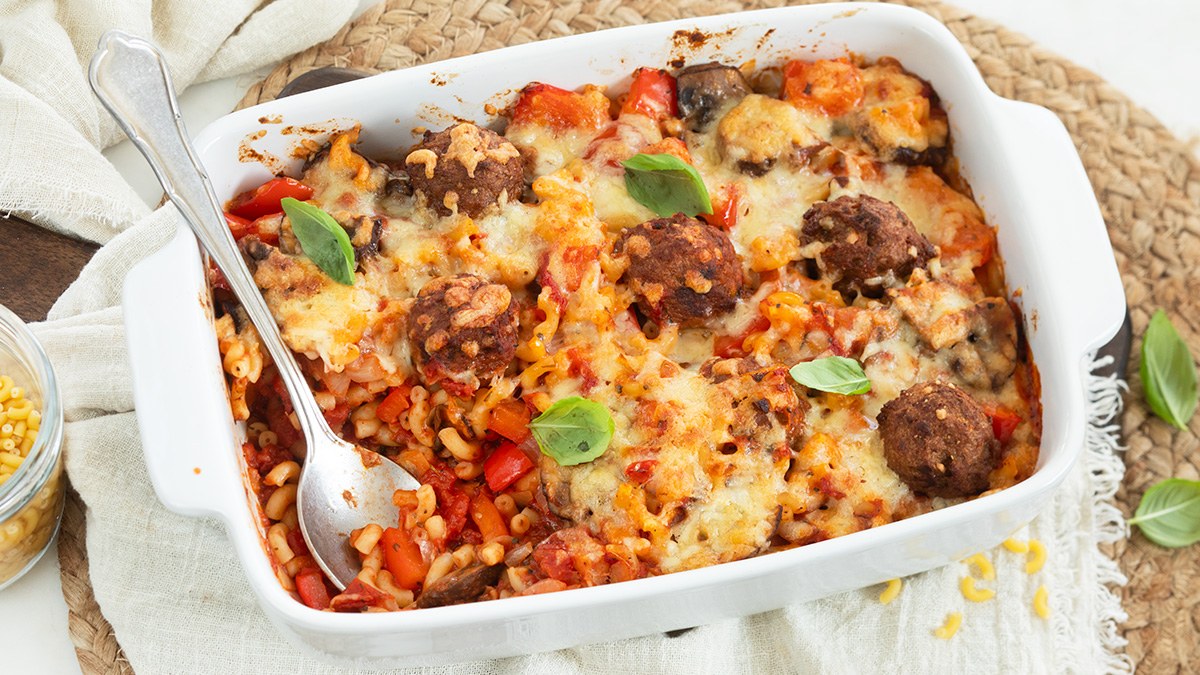 Macaroni met gehaktballetjes