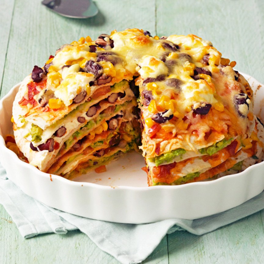 vegetarische tortillataart maken